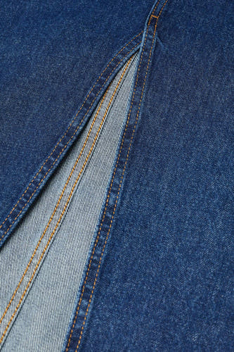 Lange rok - mid blue denim