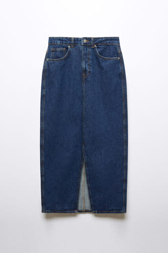 Lange rok - mid blue denim