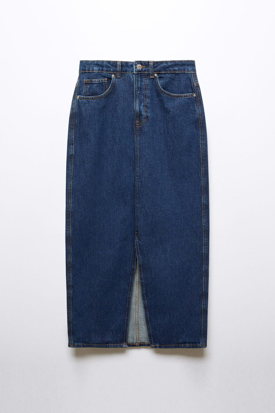 Lange rok - mid blue denim