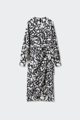 Robe &agrave; manches longues - noir - MANGO