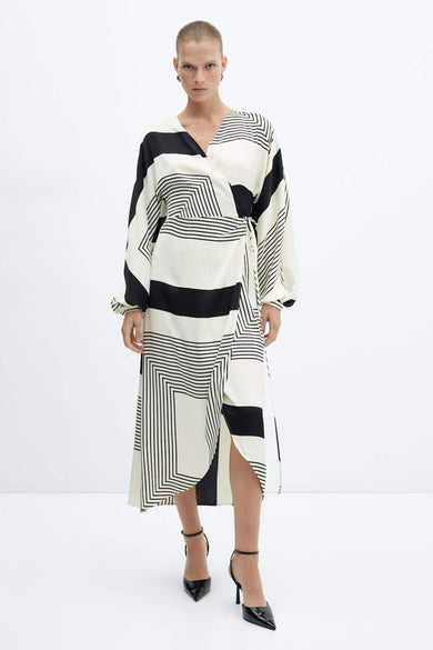 Kleedje met lange mouwen - beige