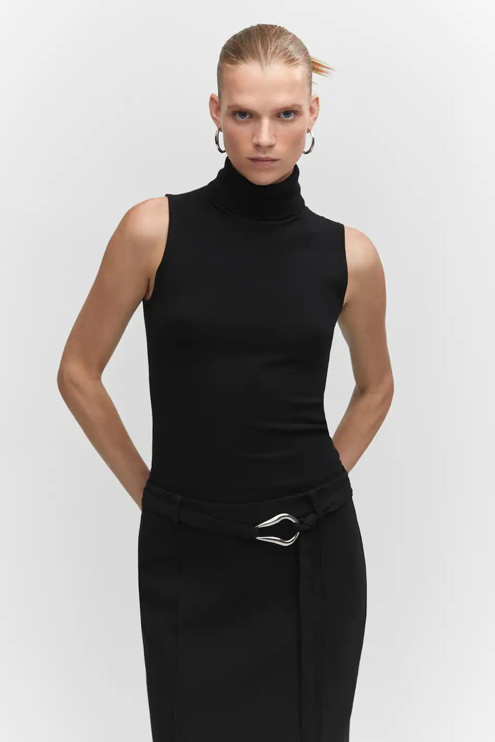Jupe longue Noir - Mango