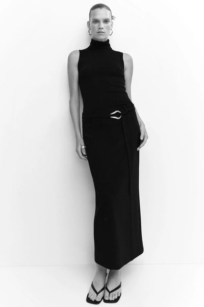 Jupe longue Noir - Mango