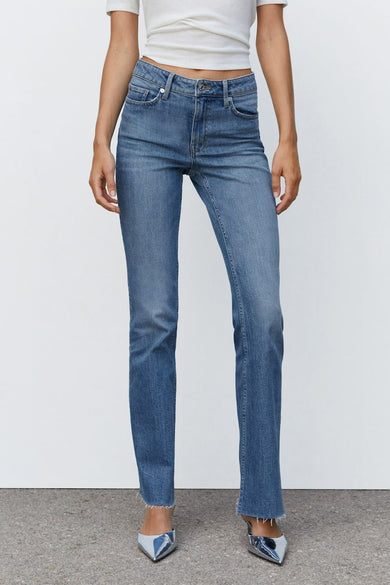 Flared jeans - mid blue denim