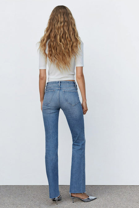 Flared jeans - mid blue denim
