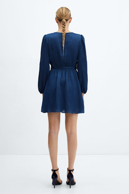 Robes manches longues Bleu - Mango