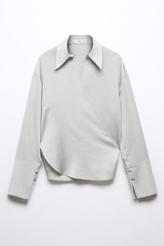 Hemd met lange mouwen - zilver - MANGO - 7