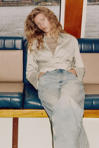 Hemd met lange mouwen - zilver - MANGO - 7