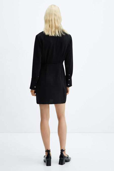 Kleedje met lange mouwen - zwart