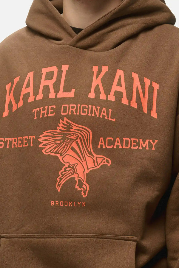 Sweater met kap Bruin - KARL KANI