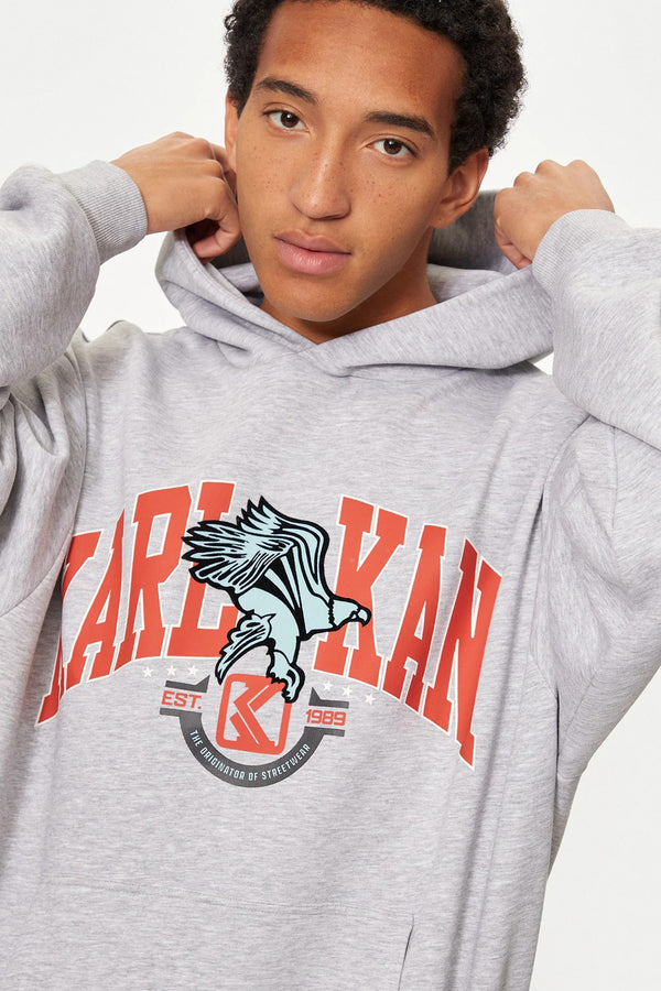 Sweater met kap Grijs - KARL KANI
