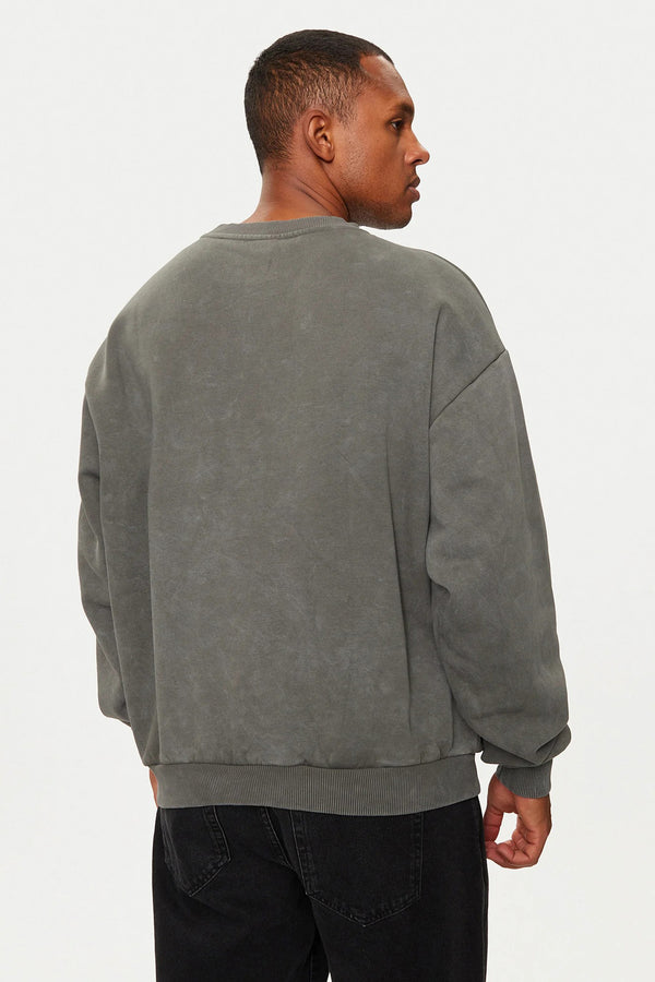 Sweater met ronde hals Grijs - KARL KANI
