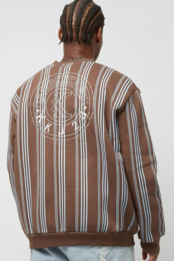 Sweater met ronde hals Bruin - KARL KANI