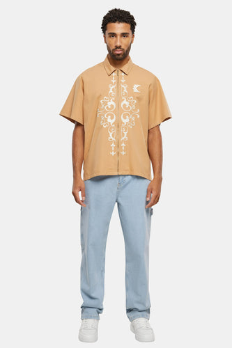 Chemise &agrave; manches courtes - beige - Karl Kani