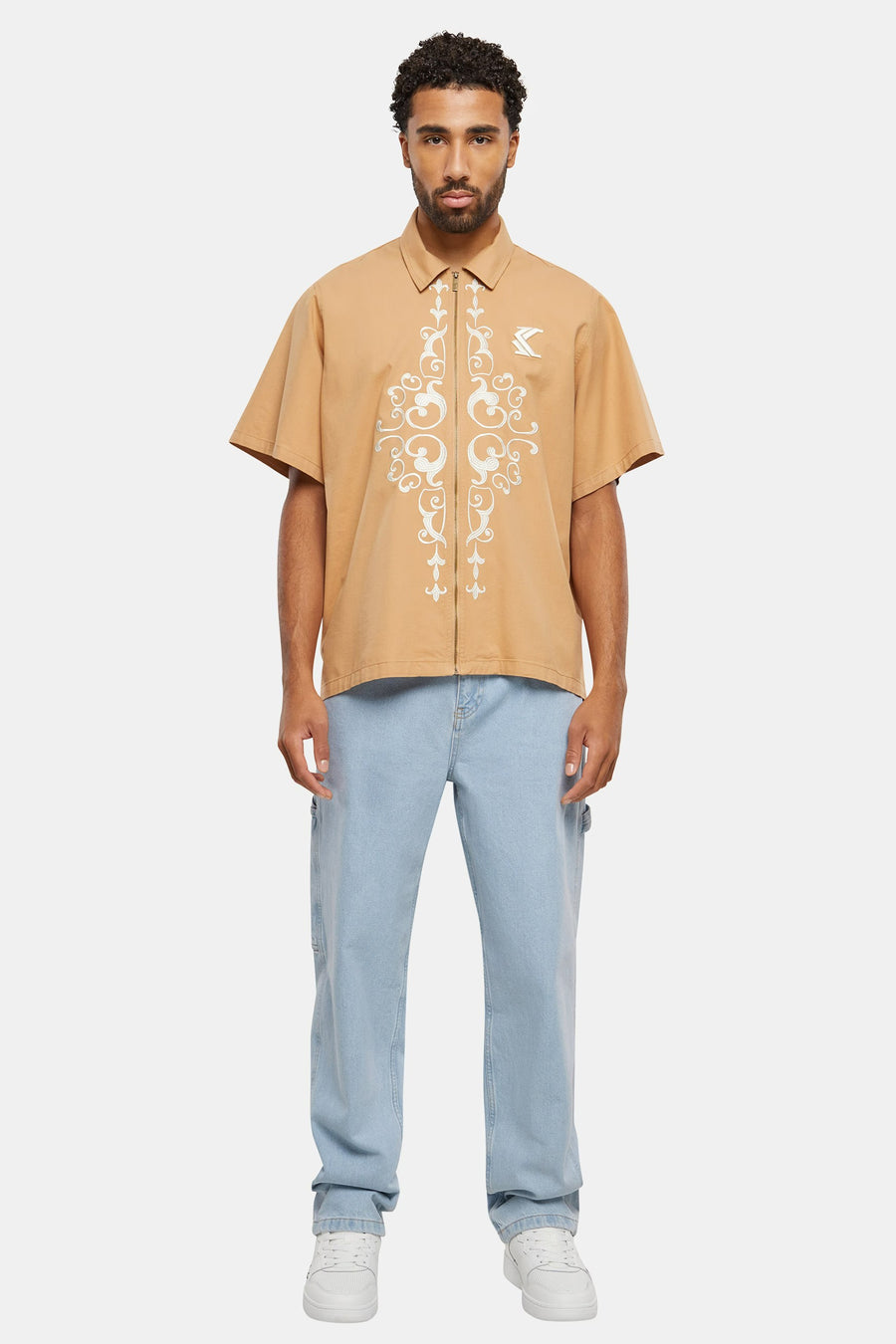 Chemise &agrave; manches courtes - beige - Karl Kani