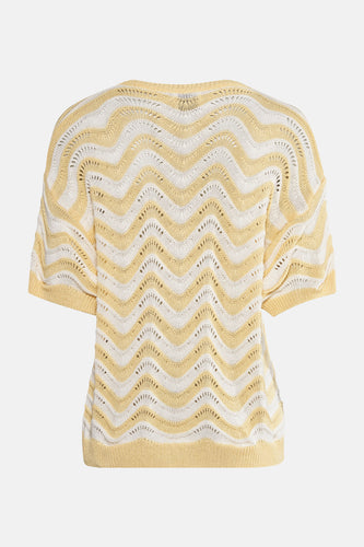 Pull met ronde hals - geel - Terra di Siena