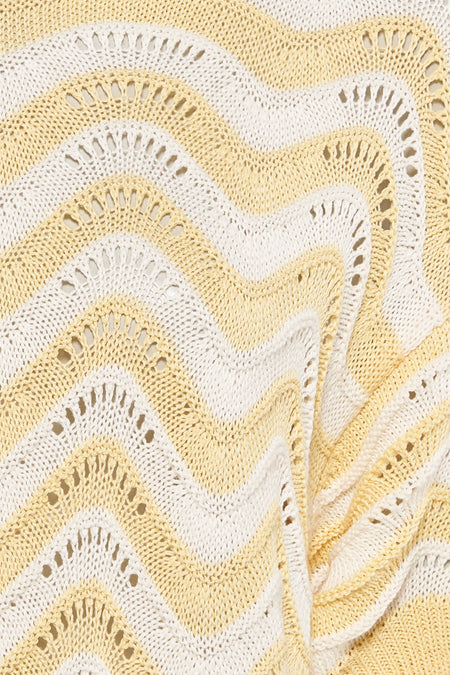 Pull met ronde hals - geel