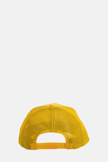 Gele pet van NEW ERA, met verstelbare sluiting achterop, in een gaasstructuur.
