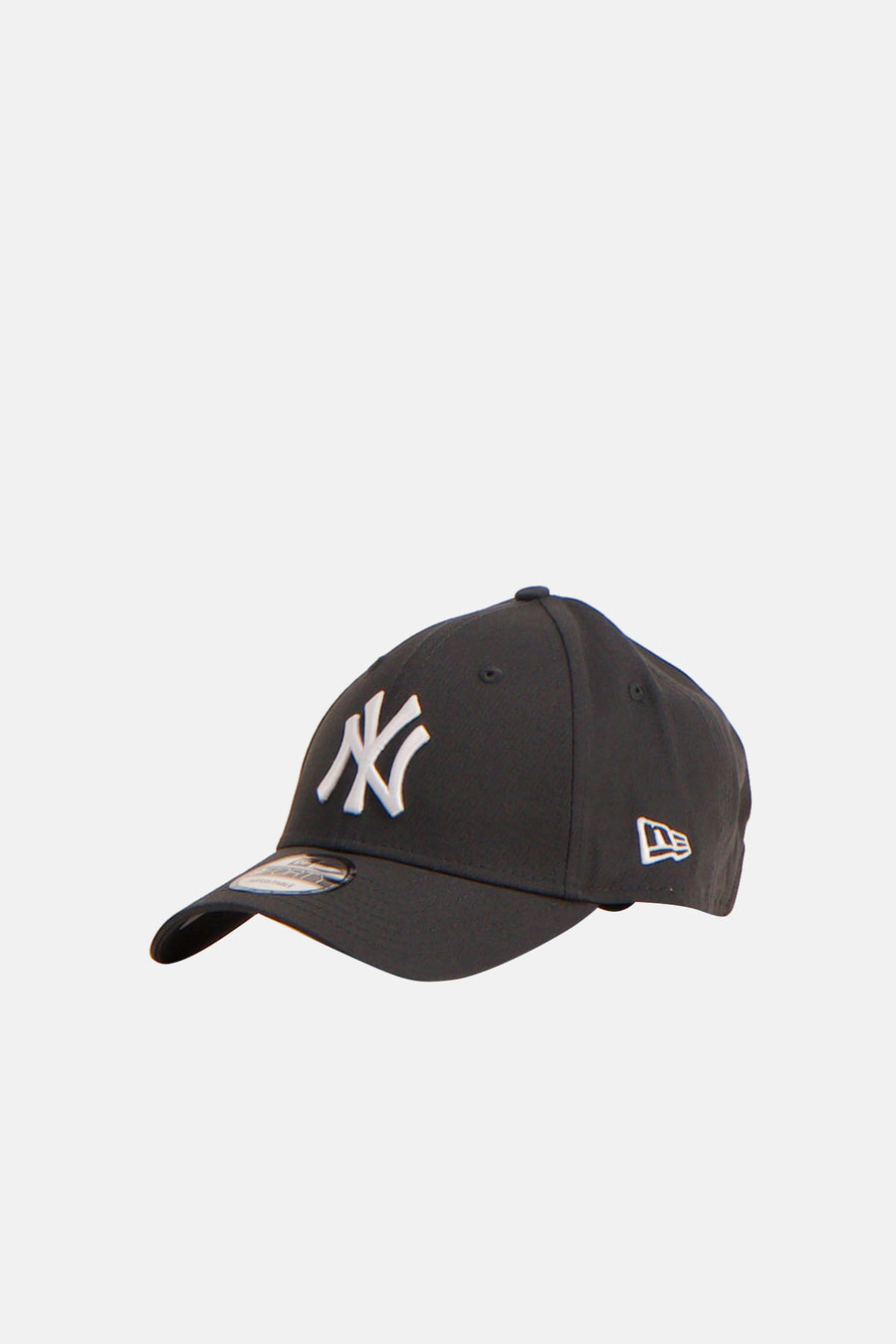 Grijze pet van New Era, met het logo van de New York Yankees aan de voorkant.