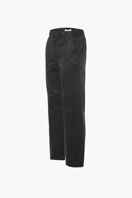 Zwarte chino van CATERPILLAR, effen en rechttoe rechtaan.
