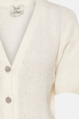 Cardigan - wit - Terra di Siena
