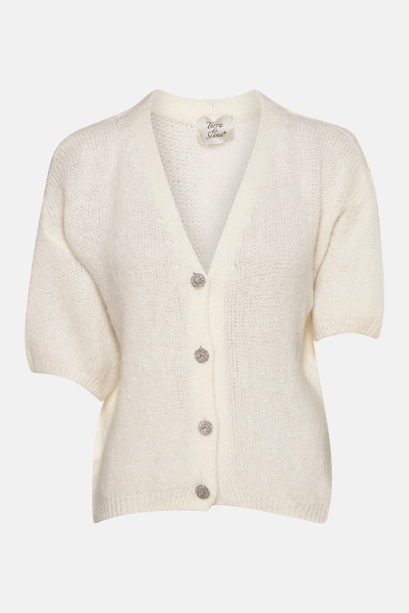 Cardigan Blanc - Terra di Siena