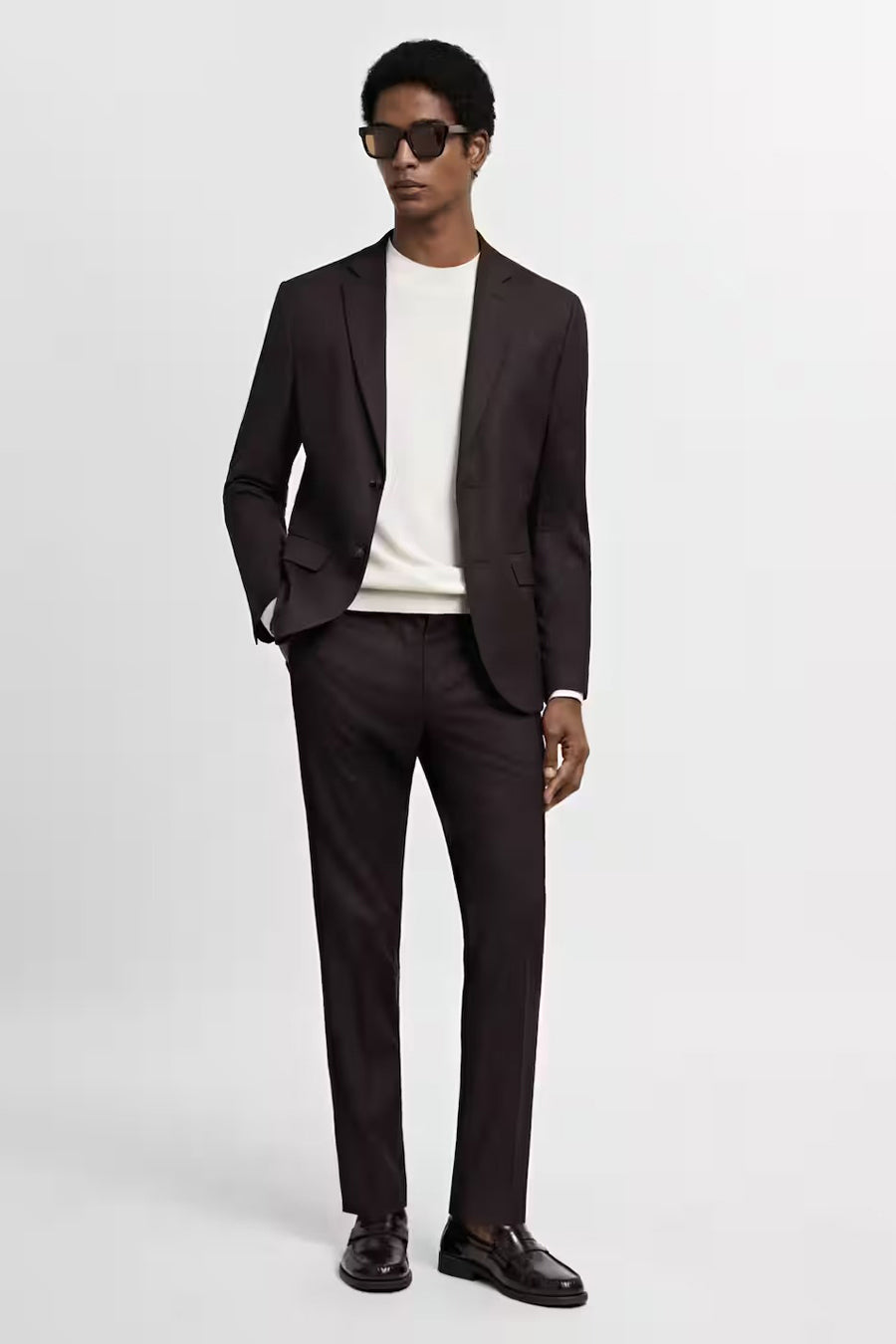 Pantalon costume - bordeaux - MANGO