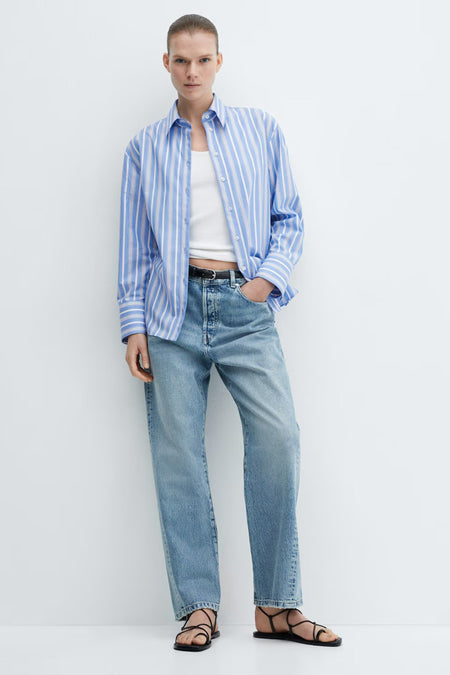 Chemise à manches longues - bleu
