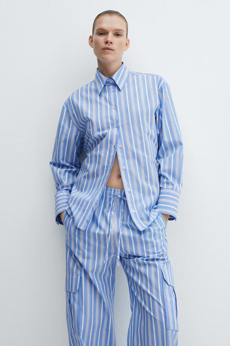 Chemise à manches longues - bleu