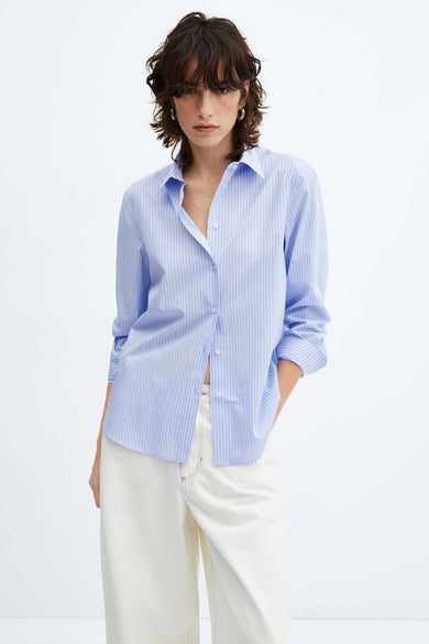 Chemise &agrave; manches longues - bleu