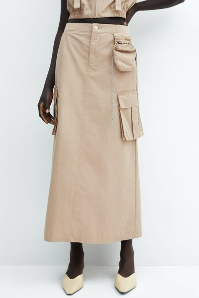 Rok (lang) Bruin - Mango