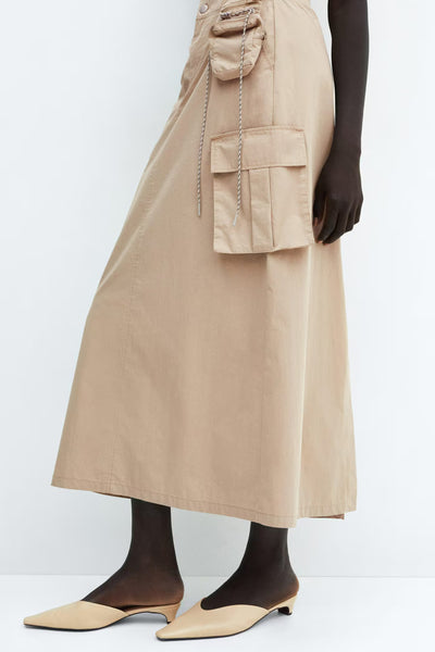 Rok (lang) Bruin - Mango