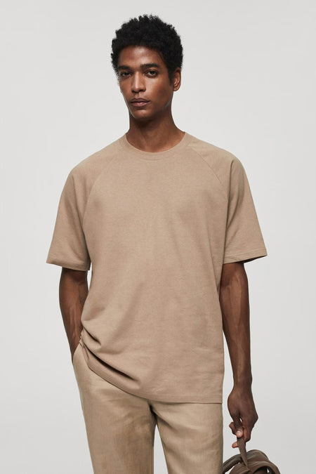 T-shirt (korte mouwen) Beige - Mango