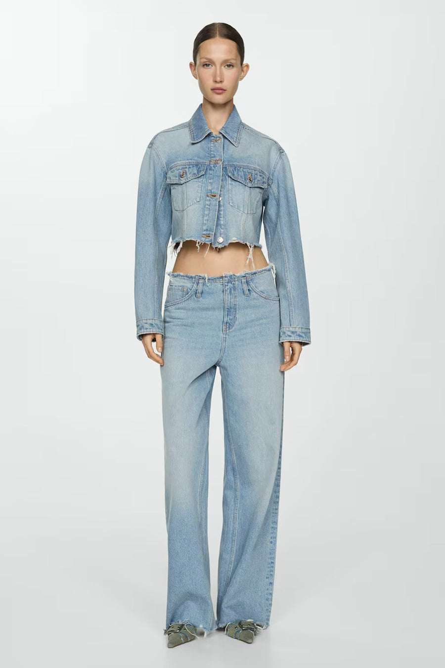 Regenjas - mid blue denim - MANGO