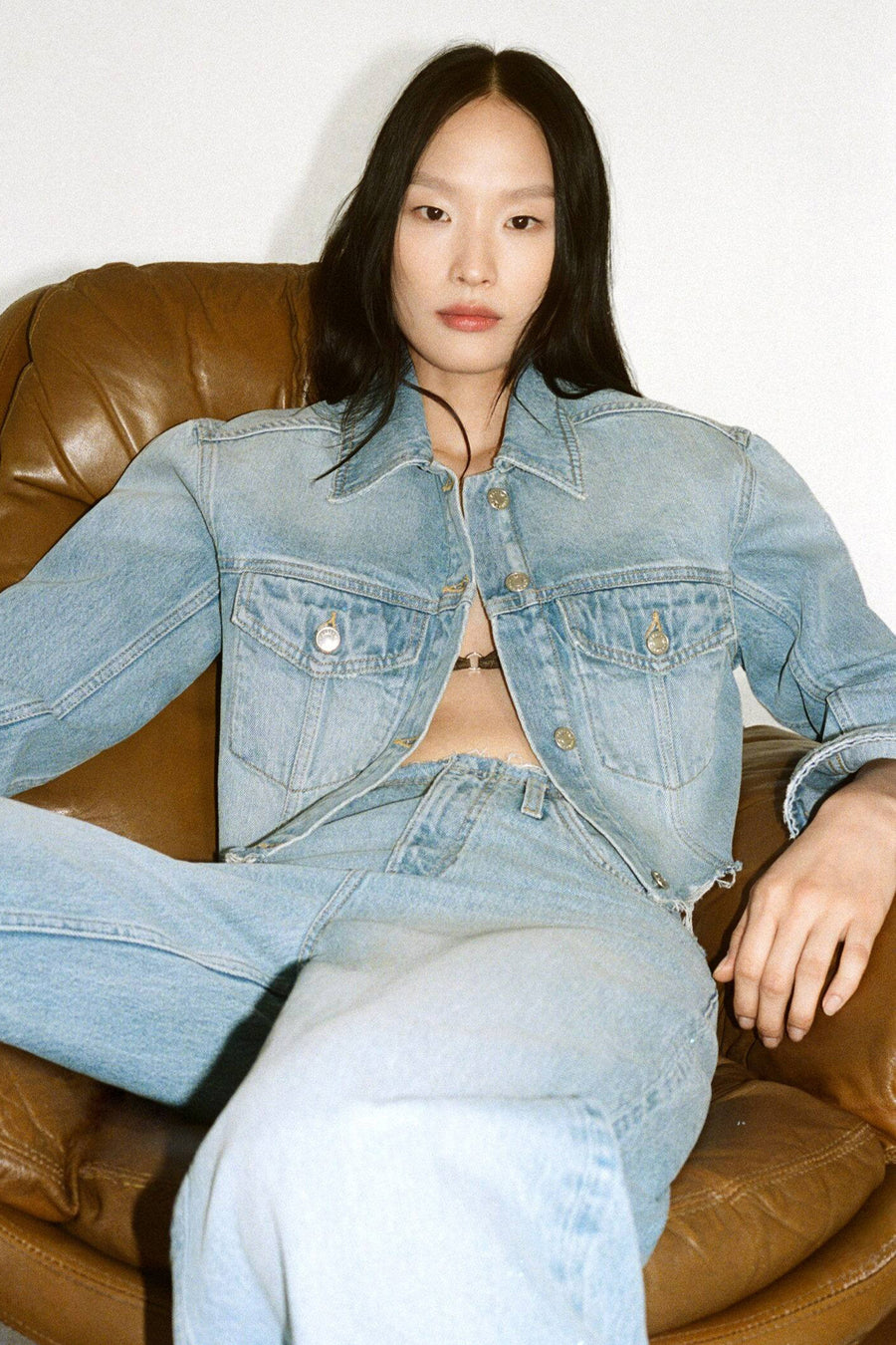 Regenjas - mid blue denim - MANGO