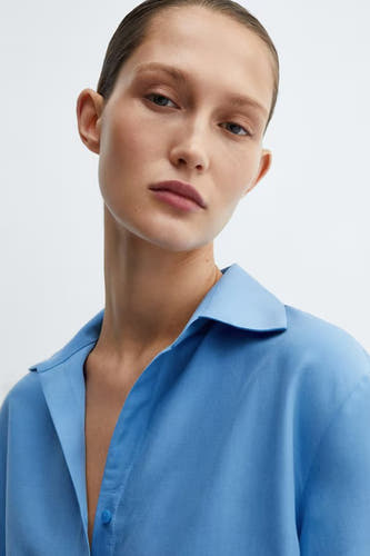 Hemd met lange mouwen - blauw