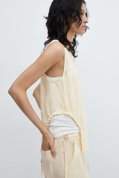 Chemisier (sans manches) Beige - Mango