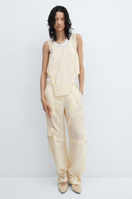 Chemisier (sans manches) Beige - Mango