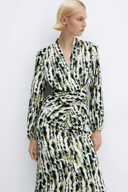 Kleedje met lange mouwen - beige