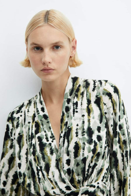 Kleedje met lange mouwen - beige