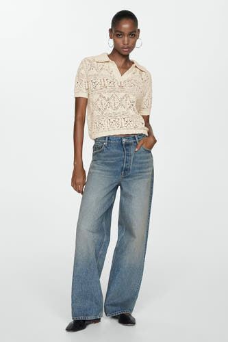 Pull à col rond - beige