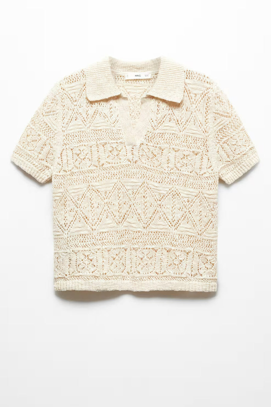 Pull à col rond - beige