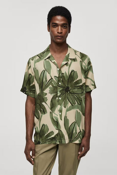 Chemise (manches courtes) Vert - Mango