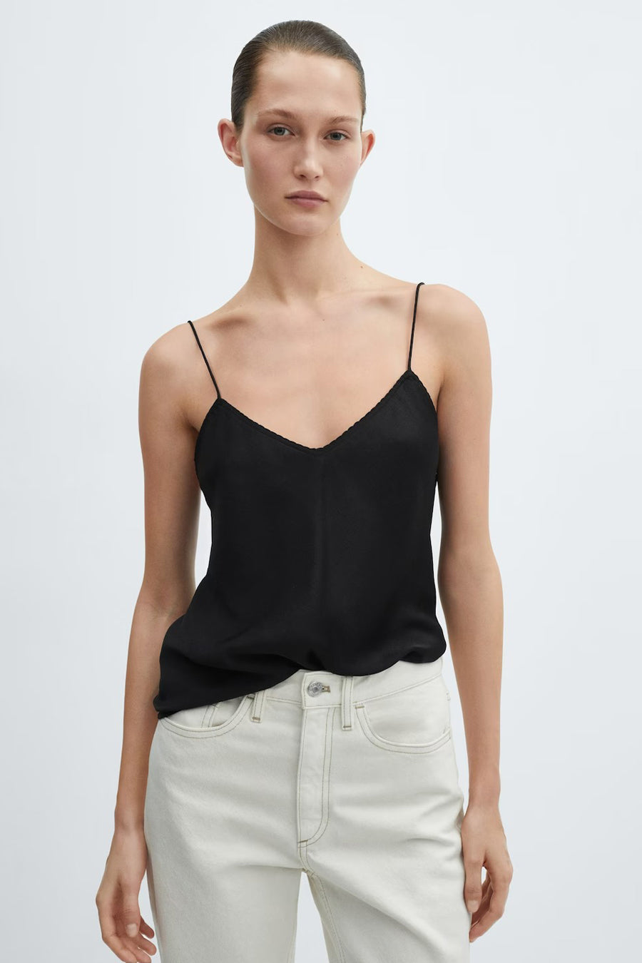 Top (spaghettibandjes) Zwart - Mango