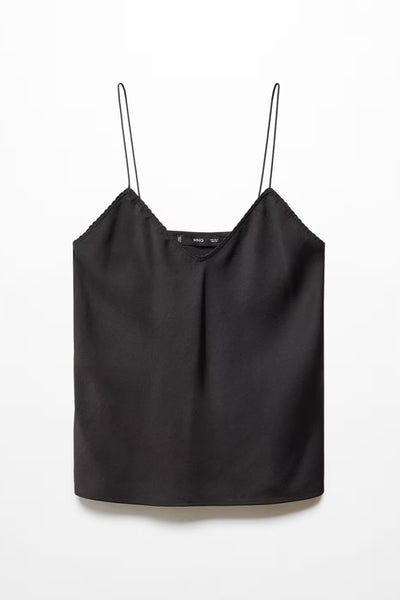 Top (spaghettibandjes) Zwart - Mango