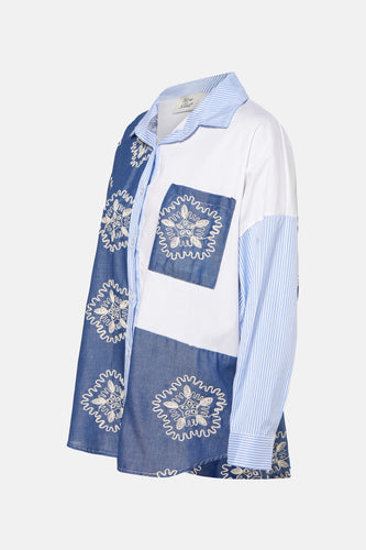Hemd met lange mouwen - blauw