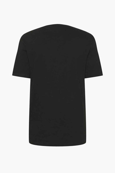 Zwart korte mouwen T-shirt van FILA, achterzijde weergegeven, eenvoudig en glad design