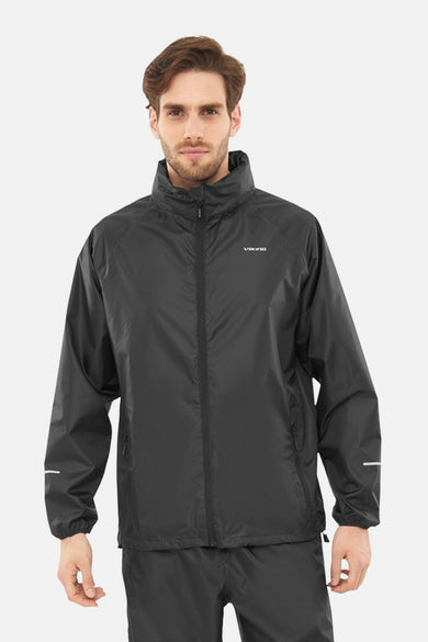 Veste noire de VIKING, avec des manches longues et une fermeture éclair à l'avant.
