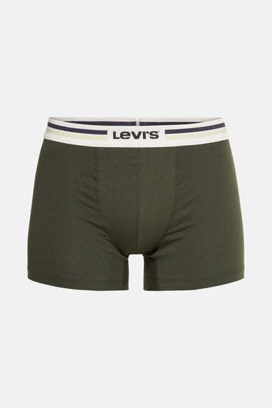 Groene boxershort van Levi's® Accessories met een gestreepte elastische tailleband.