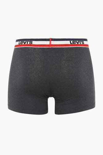 Grijze boxershort van Levi's® Accessories met een elastische tailleband met logo.